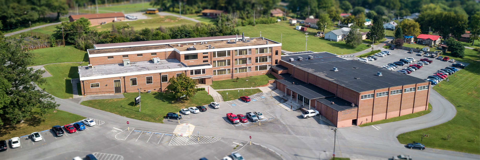 An aerial view of the Claiborne County Campus