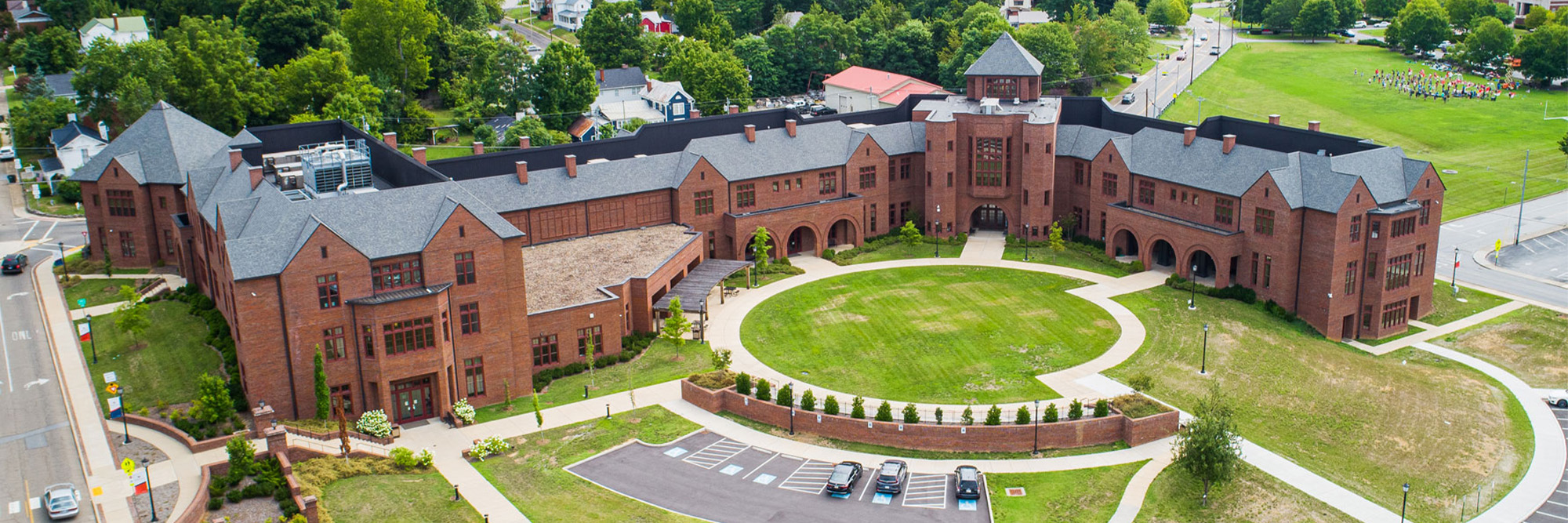 An aerial view of the Niswonger Campus